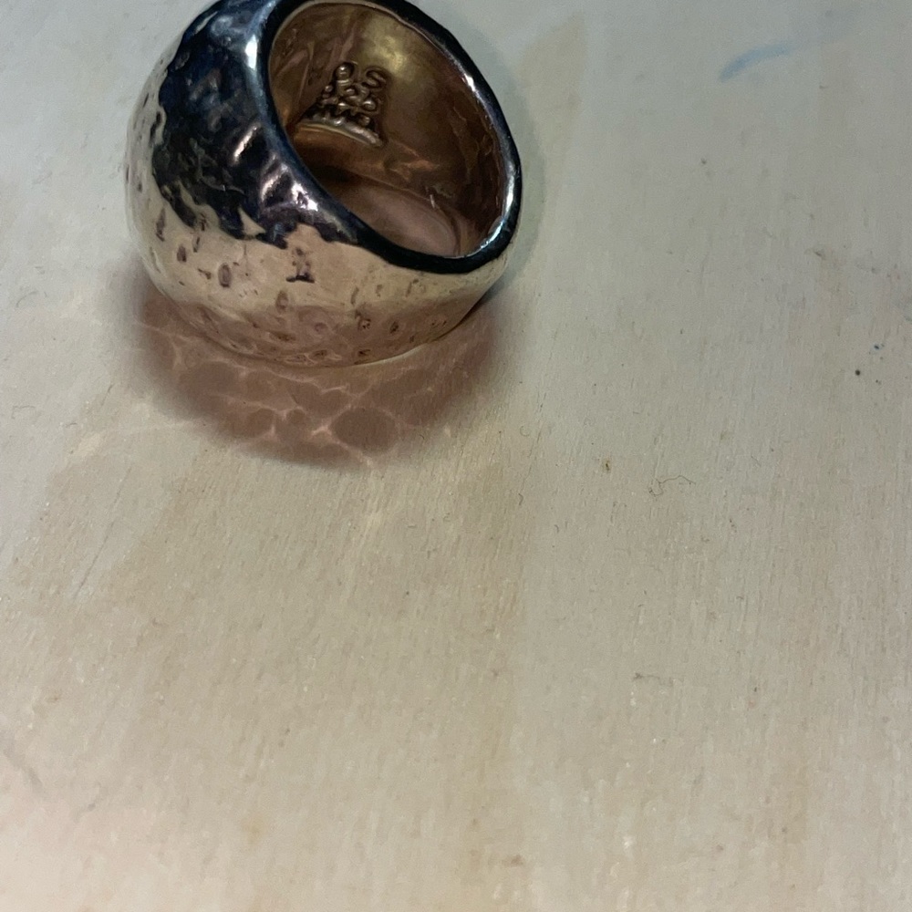 925 sterling silver made in Israel chunky light weight dome styled ring sz N - Picture 4 of 5